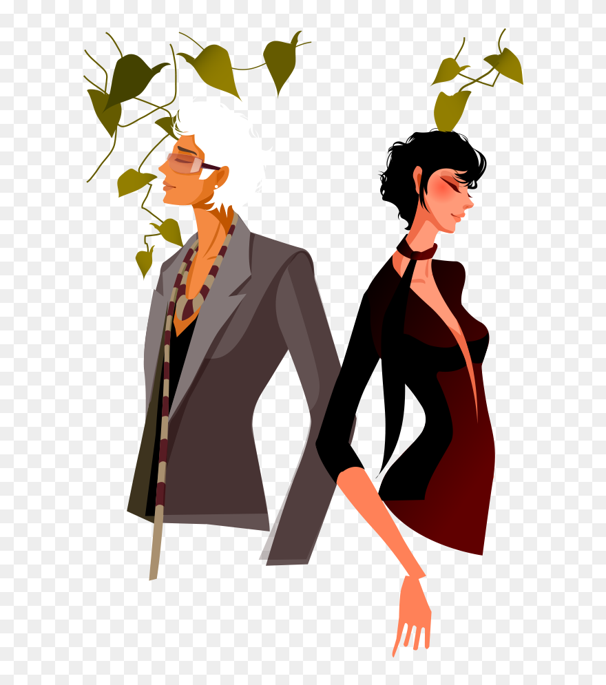 Royalty Free Clip Art - Women And Man Back Clipart - Png Download
