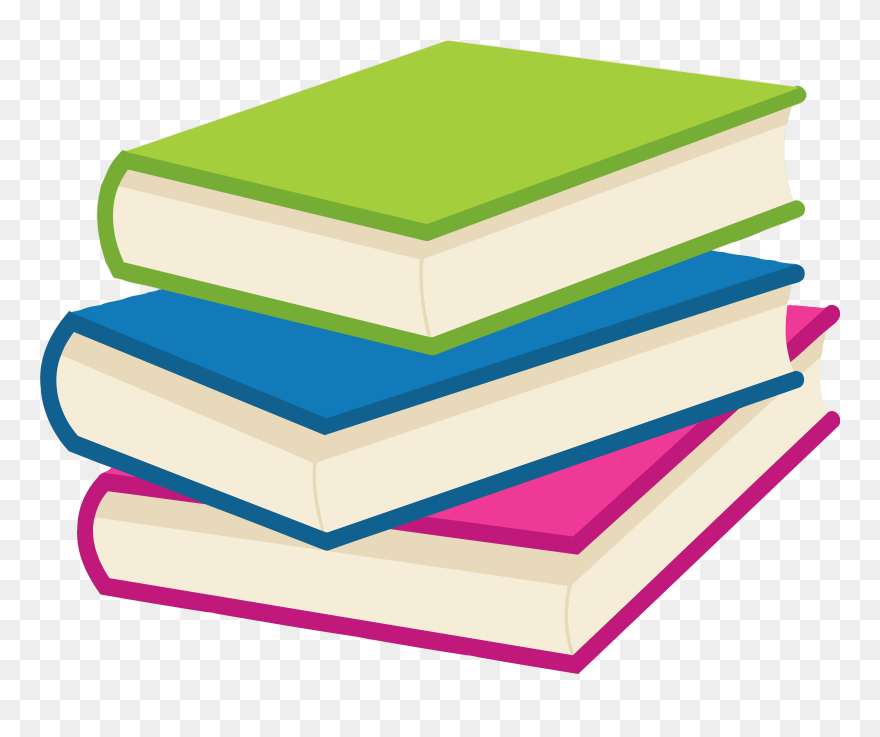 Textbook Reading Clip Art - Clip Art Stacked Books - Png Download
