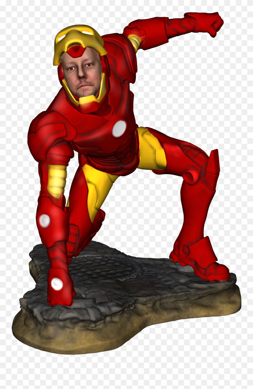 Crouching Superhero Cartoon Clipart