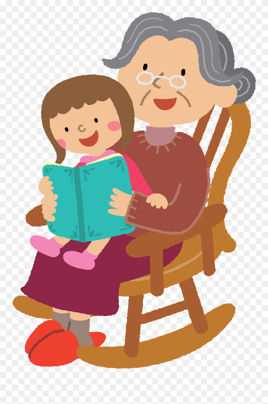 椅子 に 座る おばあさん Clipart