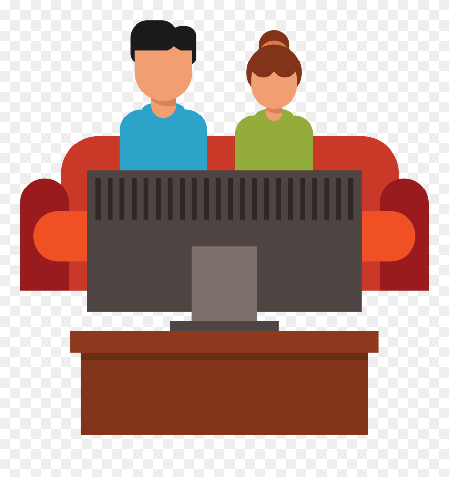Famiglia Che Guarda Tv Clipart