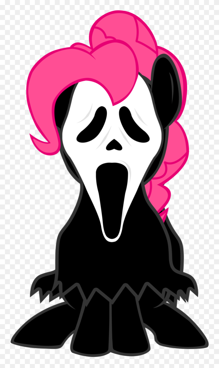 Scary Ghost Faces - Scary Movie Pinkie Pie Clipart