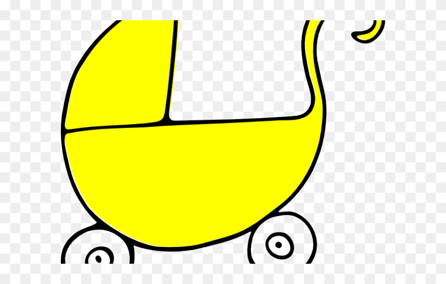 Transparent Girlie Clipart - Yellow Stroller Clip Art - Png Download