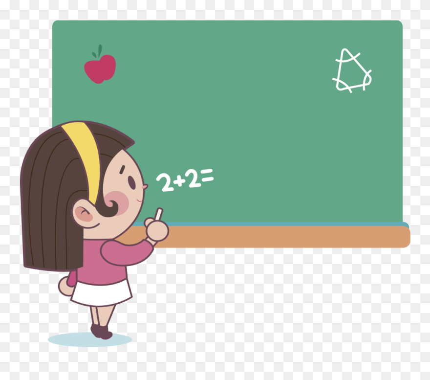 Matematik Çözen Çocuk Animasyon Clipart