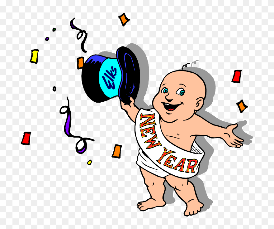 New Years Baby Clipart - Png Download