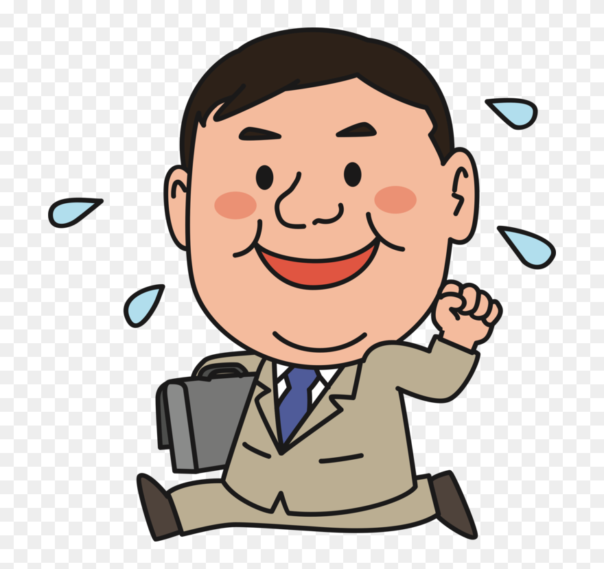 Head,thumb,pleased - Father Cartoon Go To Work Clipart