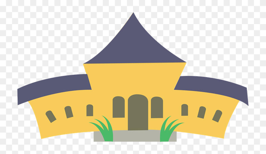 School Building Png Vector Clipart