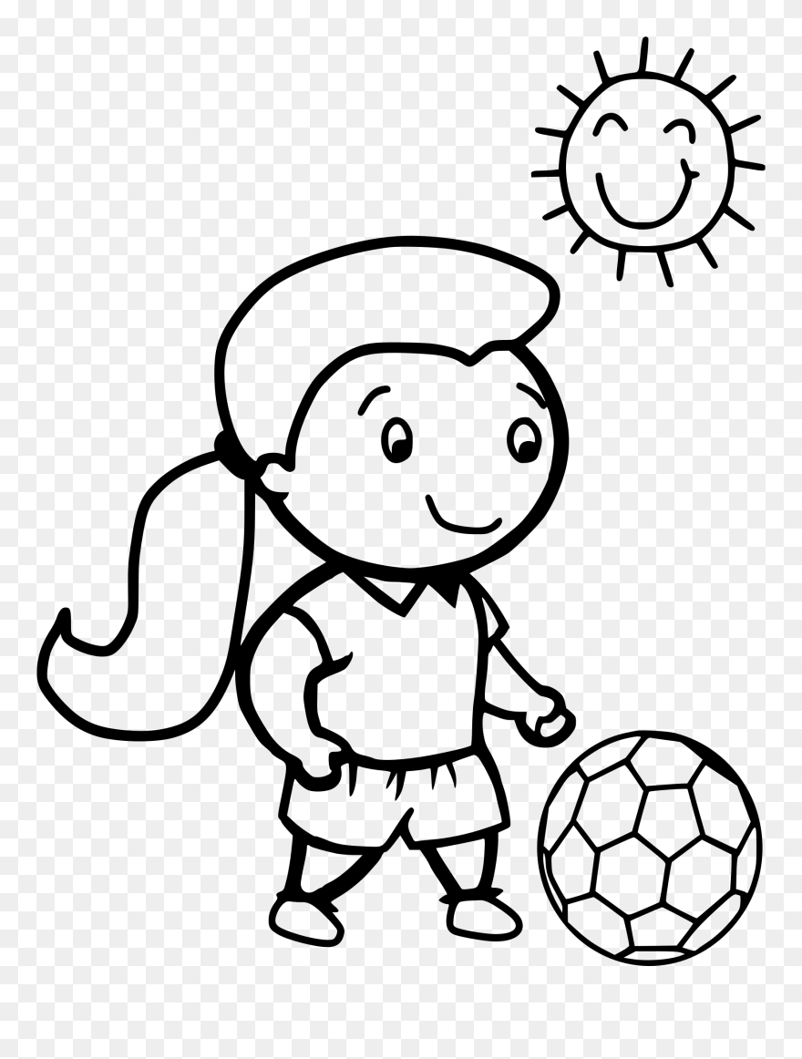 Transparent Play Soccer Clipart - Sports Colouring Pages For Kids - Png Download