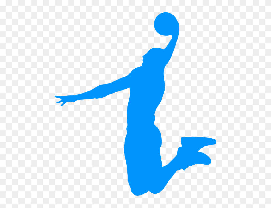 Silhouette Basket 05 - Basketball Players Clipart Blue - Png Download