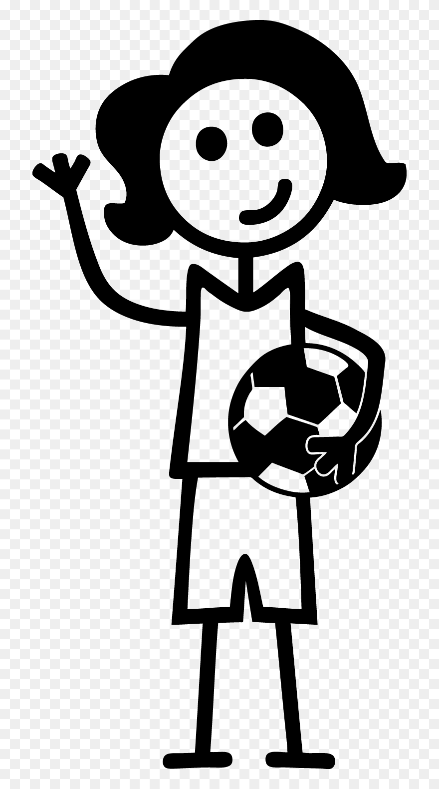 Stick Figure Woman Female Clip Art - Stick Figure Girl Png Transparent Png