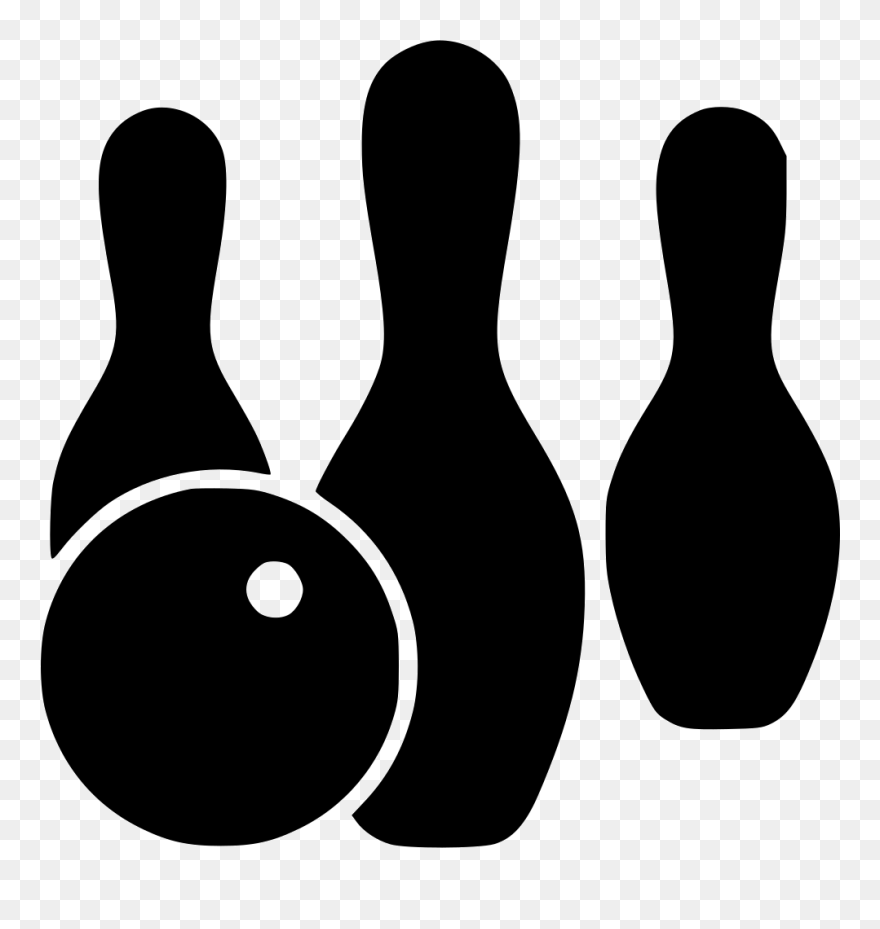 Bowling Pin Clip Art - Transparent Bowling Silhouette Png