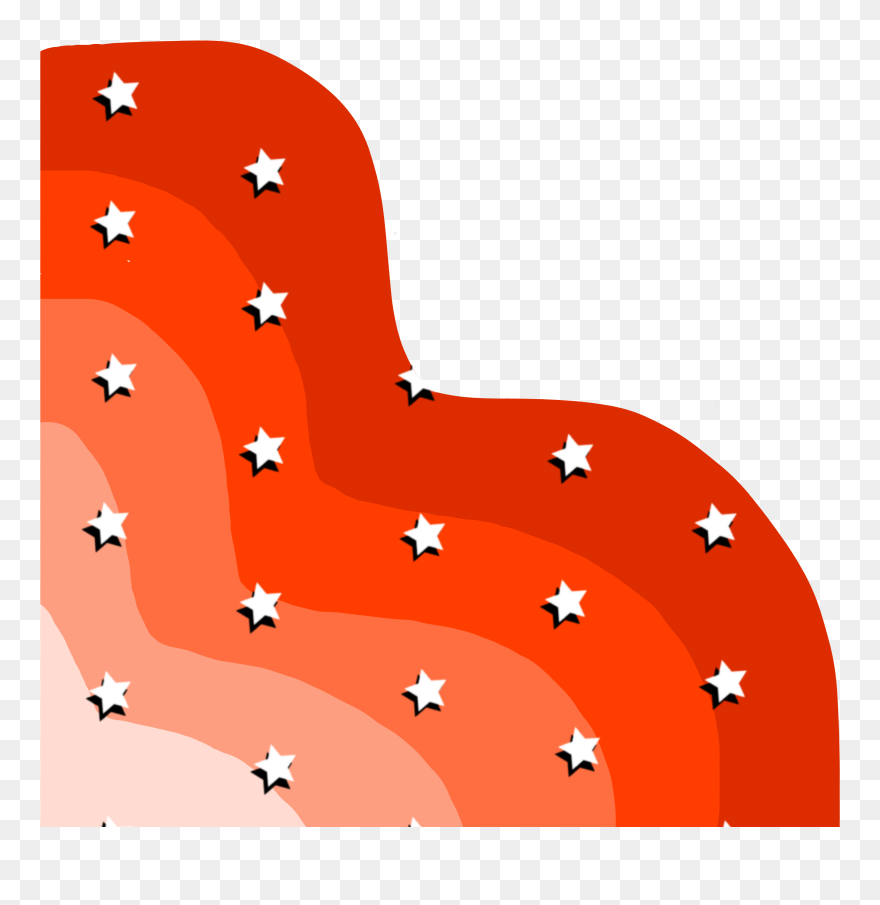#stars #wavy #red #reds #waves #wave #squiggly #squiggle - Red Wavy Line Sticker Clipart