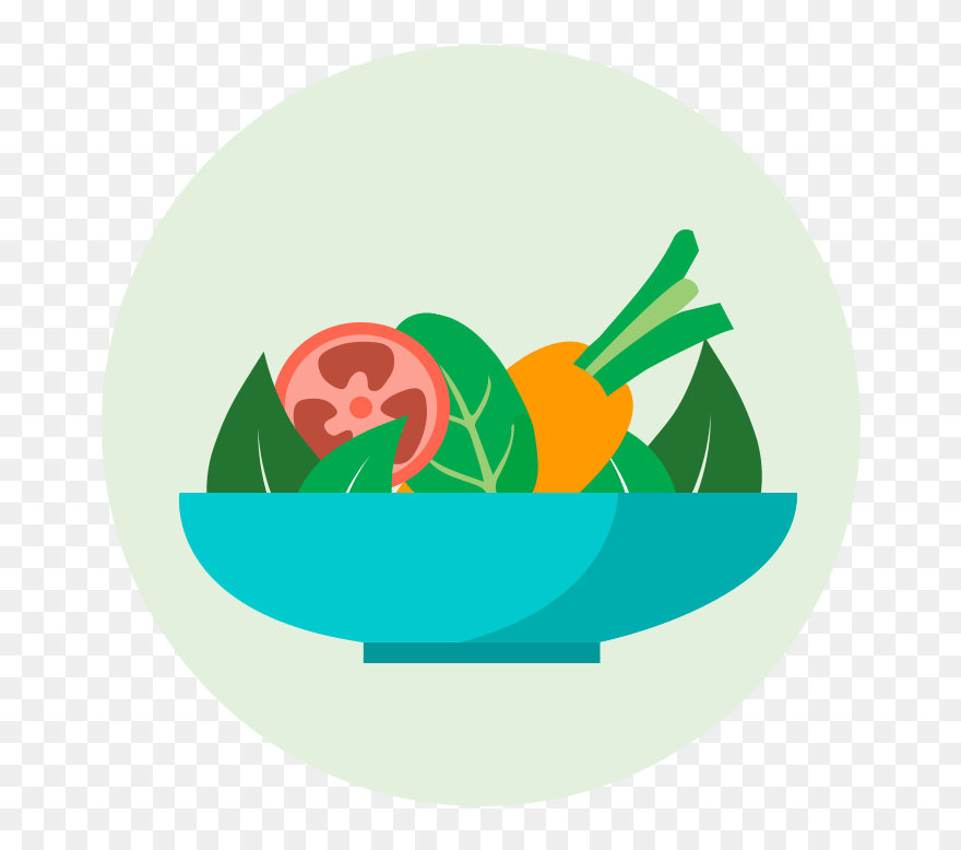 Meal Clipart Salad - Plate Of Fruits And Vegetables Cartoon - Png Download
