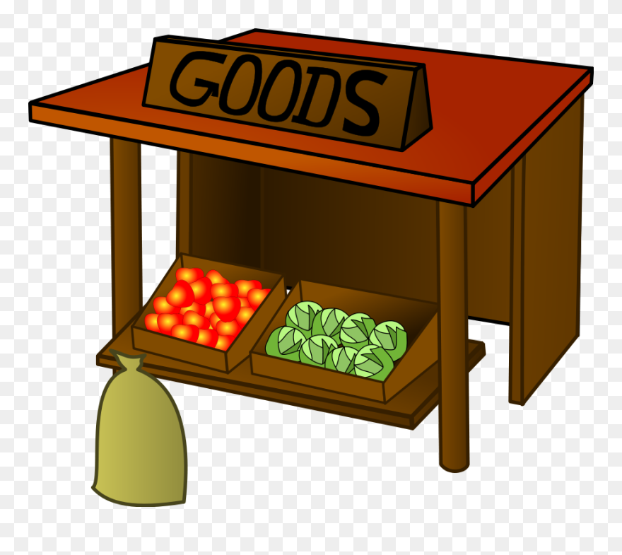 Transparent Fruits And Vegetables Clipart - Market Stall Clip Art - Png Download