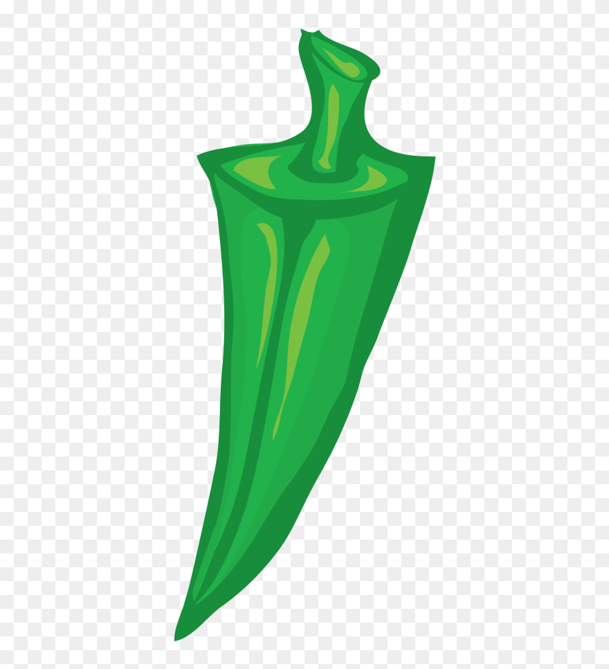 Green Pepper Vector Clip Art - Illustration - Png Download