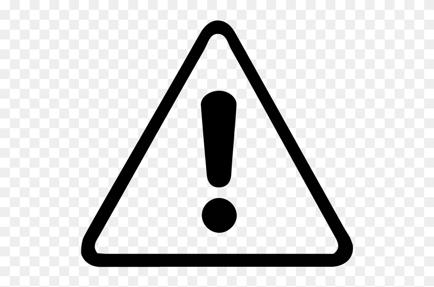 Danger Clipart Alert Sign - Safety Sign Black And White - Png Download