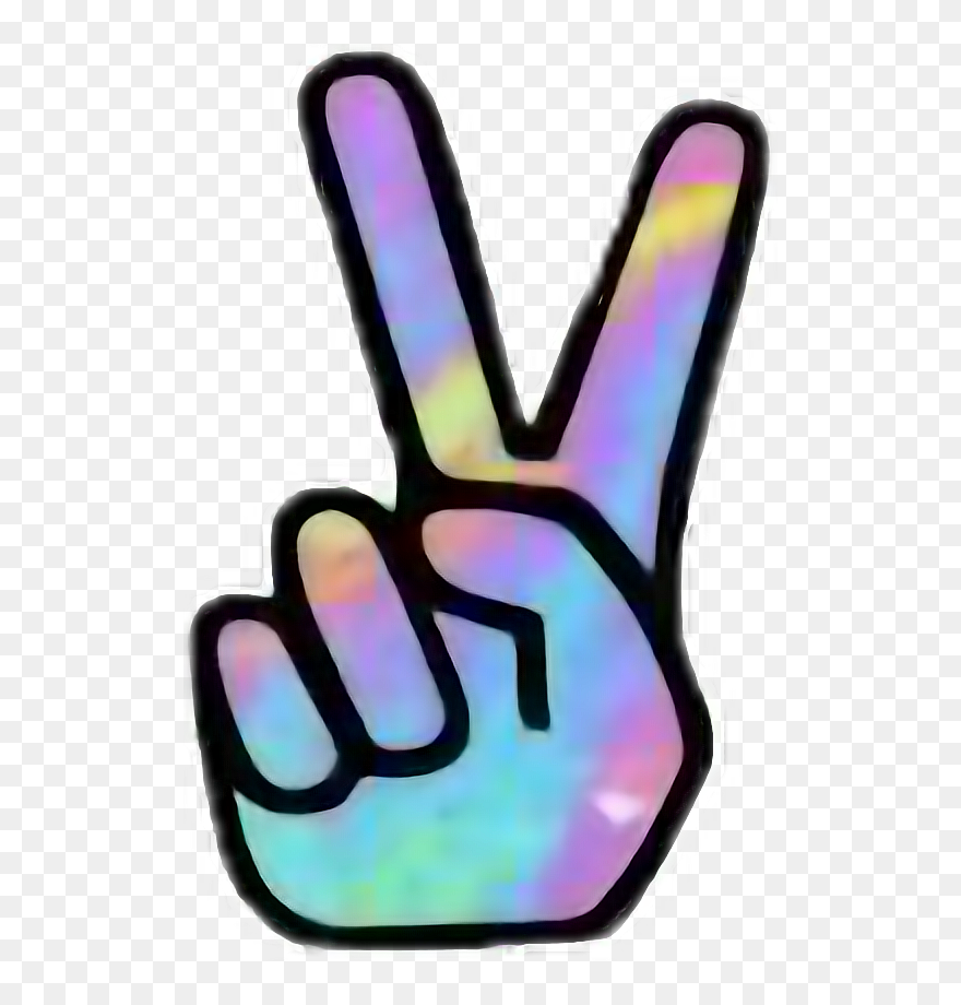 #peace #colorful #blue #black #tumblr #yellow #pink - Peace Sign Sticker Clipart