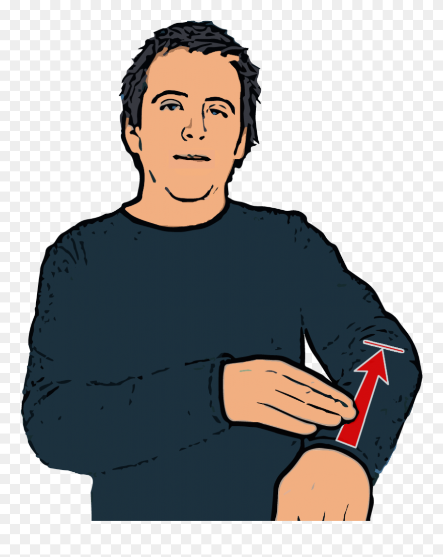 Free Depression Asl - Makaton Sign For Slow Clipart