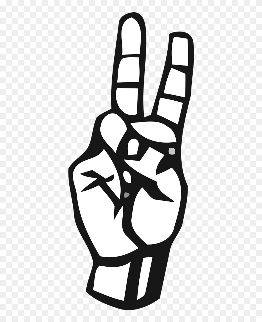 Transparent Peace Sign Hand Png Clipart