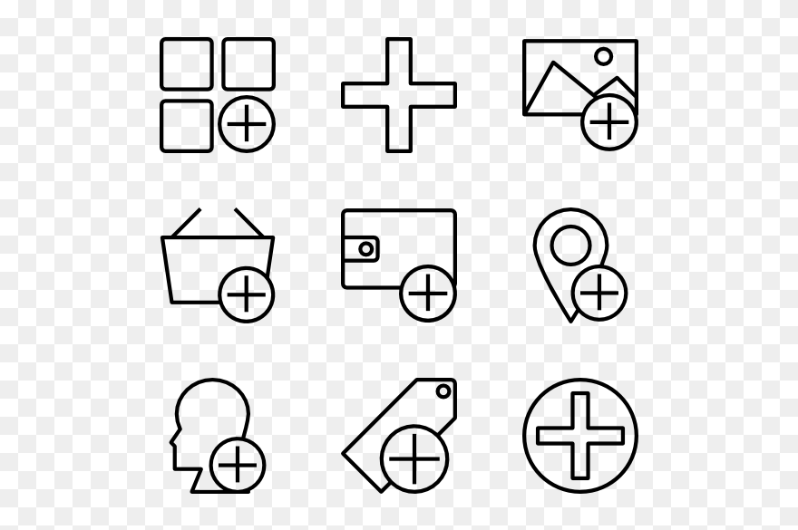 Add Vector Plus - Transparent Background Wedding Icons Png Clipart