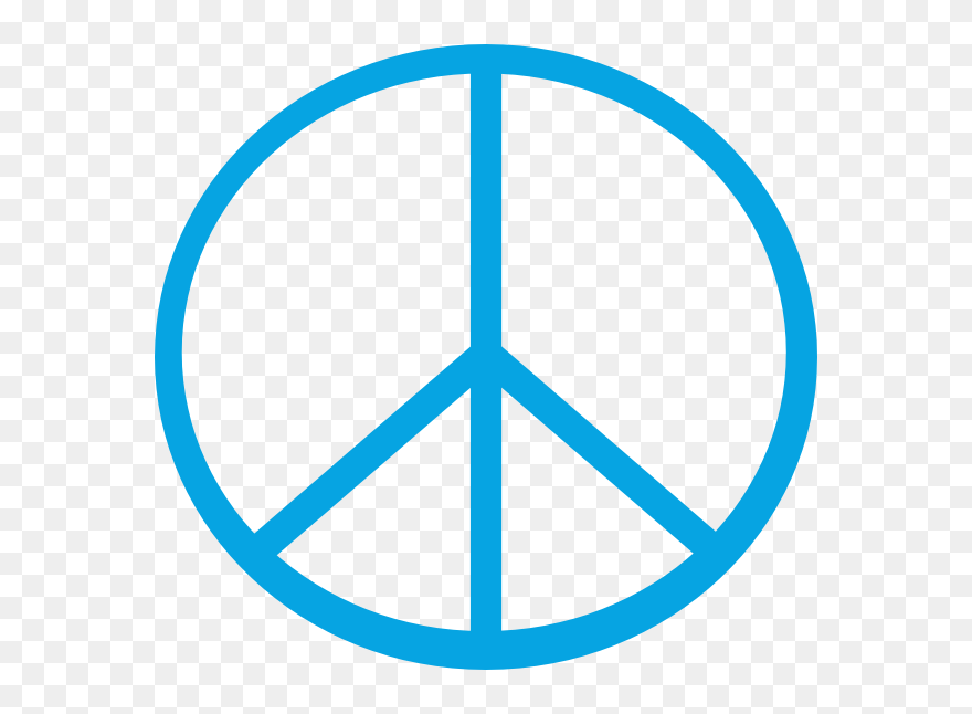 Transparent Blue Peace Sign Clipart