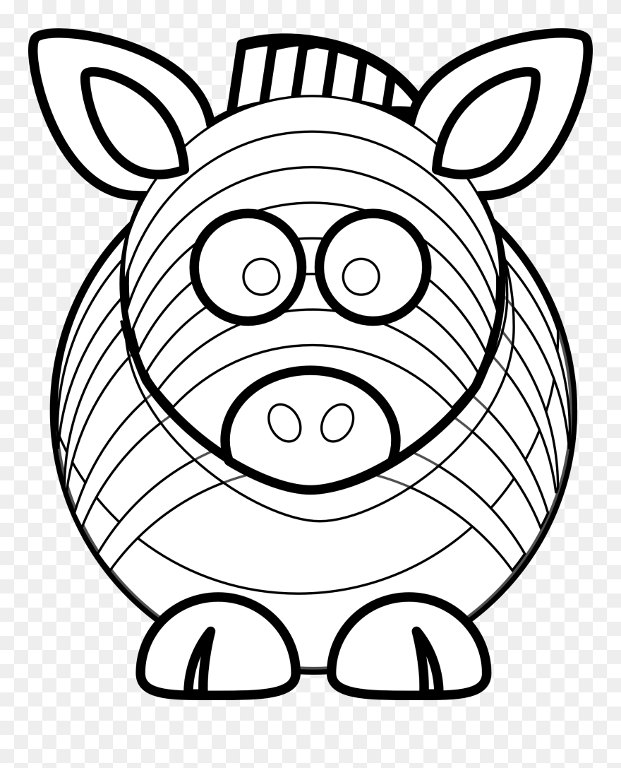 Zebra Peace Sign Clipart - Vacas Faciles De Dibujar - Png Download