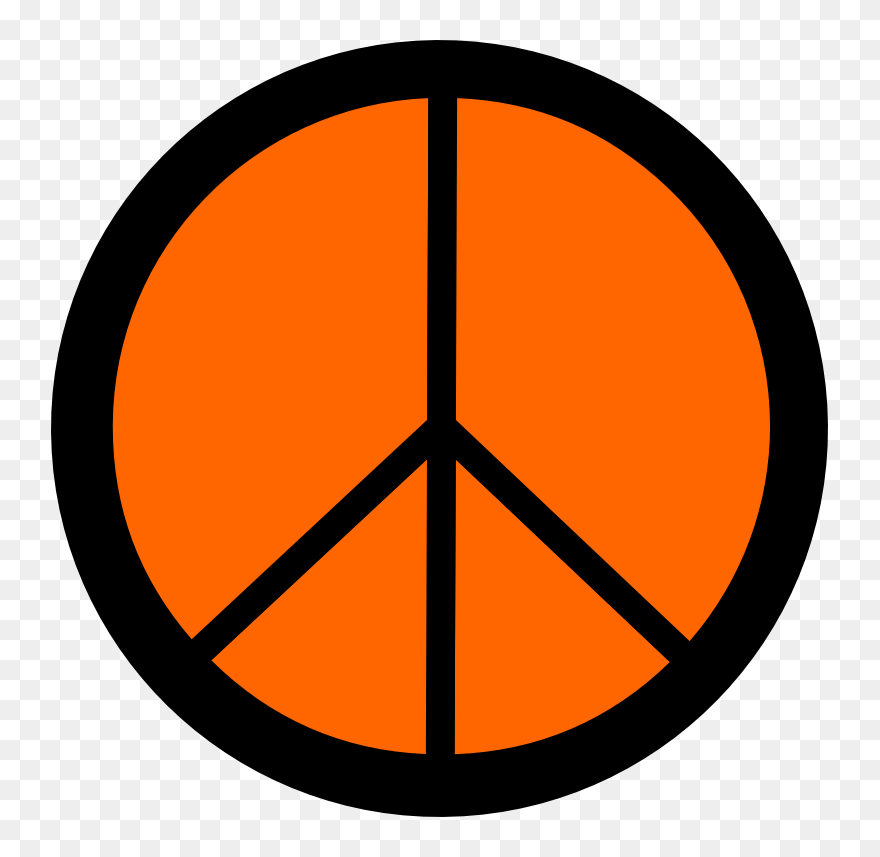 Orange Peace Symbol 12 Scallywag Peacesymbol - Bond Street Station Clipart
