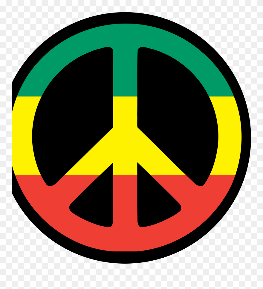 Peace Sign Clipart Cnd Peace Panda Images Clipart Rasta - Logo Bob Marley Png Transparent Png