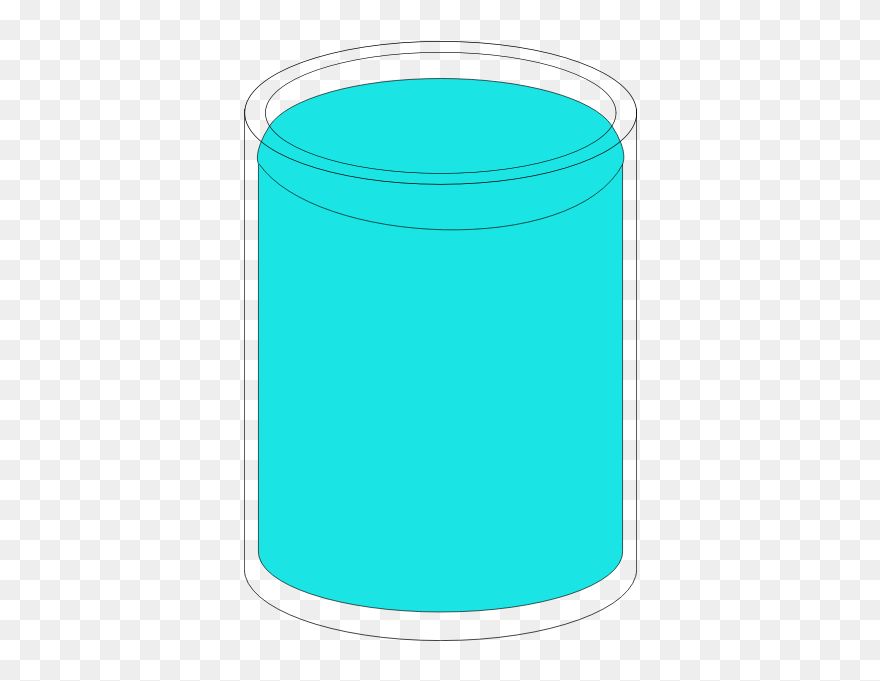 Glass Full Of Water Vector Illustration - Water Glass Vector Png Clipart