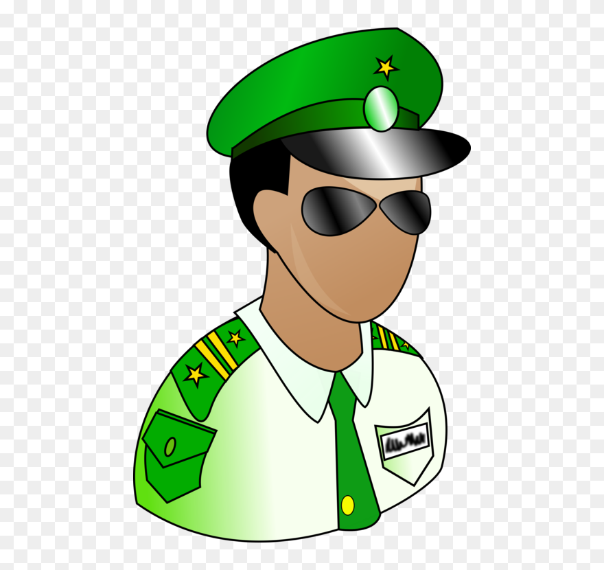Soldiers Clipart Officer - Male Security Clip Art - Png Download