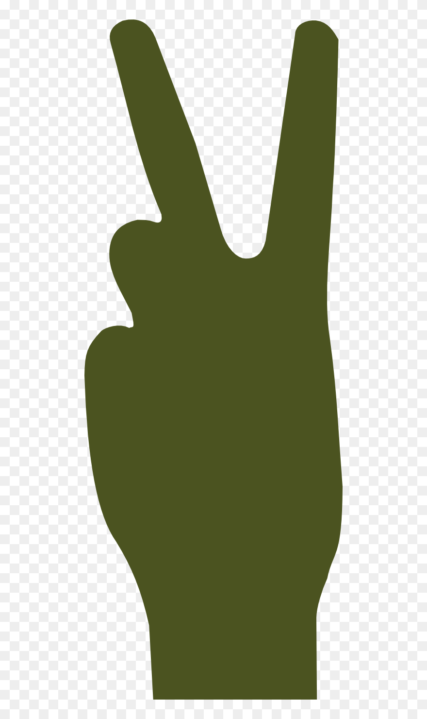 Army Green V Sign Peace Svg Scalable Vector Graphics Clipart