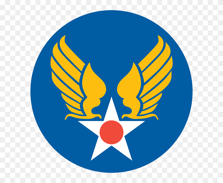 Red, Blue, States, Symbol, Star, Circle, Shield, Eagle - Air Force Hap Arnold Clipart