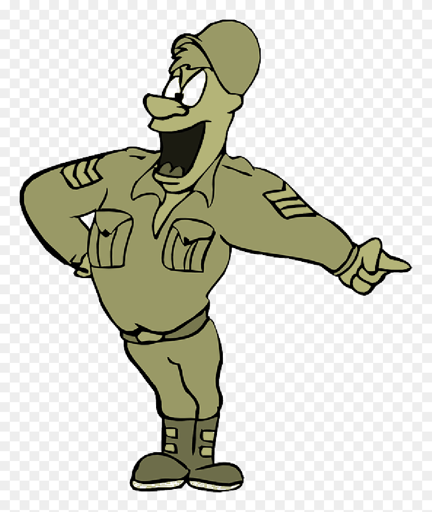 Army, Soldier, Military, Uniform, Commander, Command - Drill Sergeant Clipart - Png Download