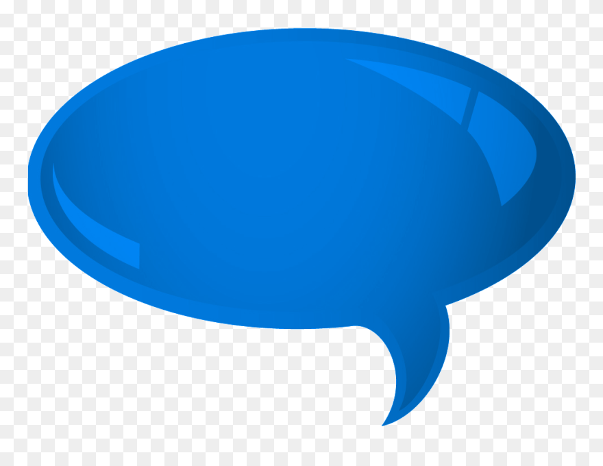 Blue Rounded Bubble - Bubble Blue Comment Png Clipart