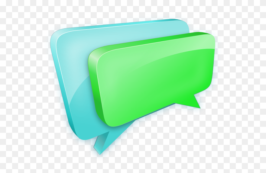 3d Chat Bubbles Vector Drawing - Png Chat Icon 3d Clipart