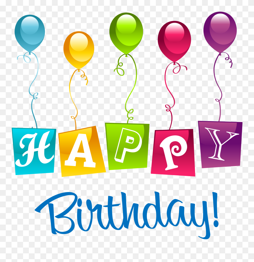 Free Happy Birthday Clipart For Facebook Svg Black - Happy Birthday Png File Transparent Png