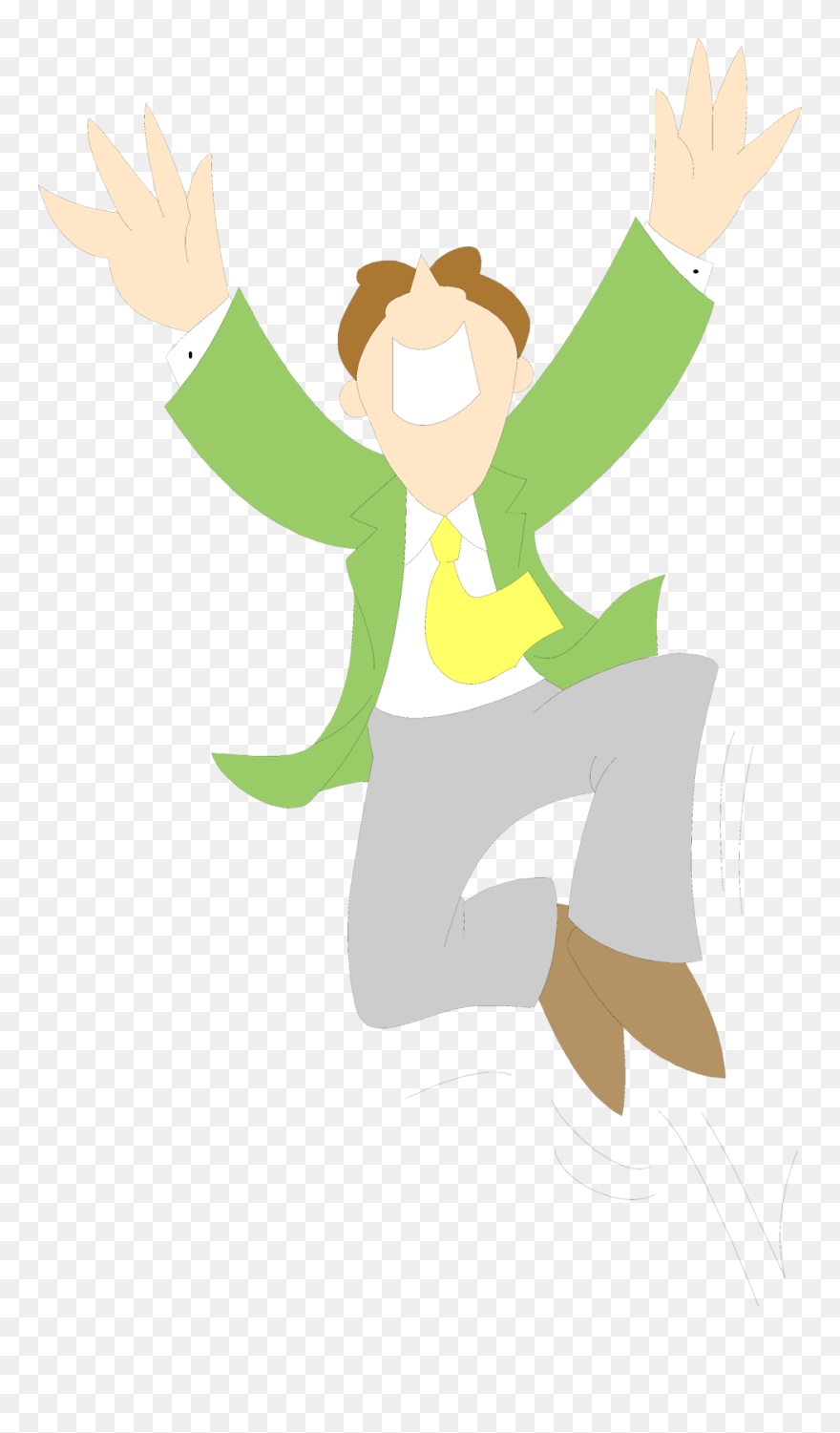Jump Clipart Happy Man - Man Jumping Png Cartoon Transparent Png