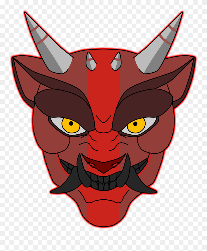 Oni Mask Demon - Oni Mask Clipart