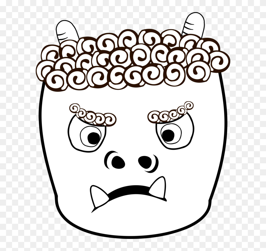 Drawing Japanese Devil Transparent Png Clipart Free - Japanese Oni Drawing