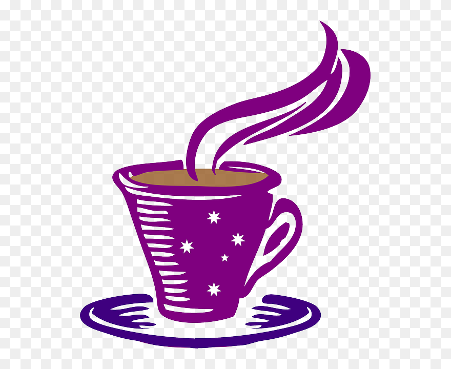 Cup Of Tea - Coffee Cup Purple Clipart - Png Download