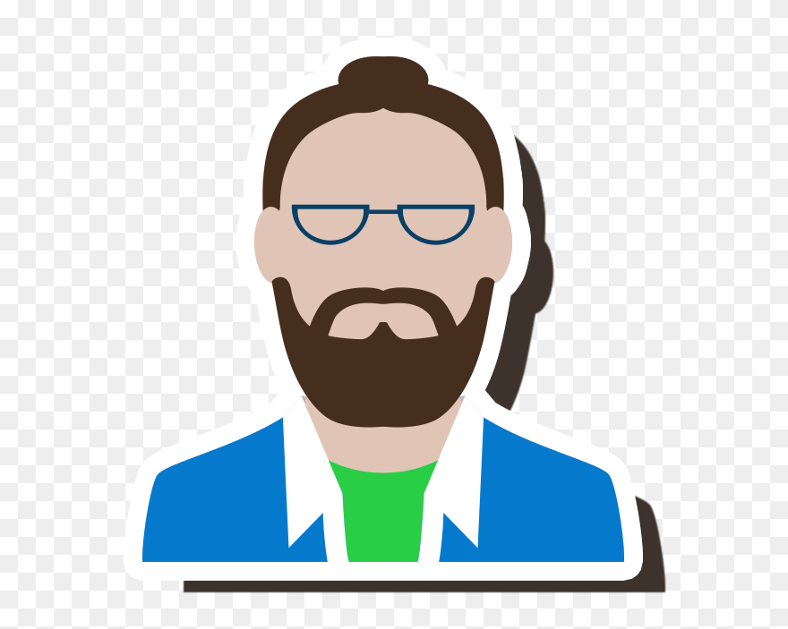 Jpg Royalty Free Stock Beard Clipart Man Bun - Illustration - Png Download
