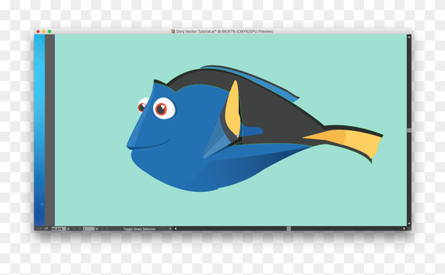 Drawing Dory Squishy - Dory Finding Nemo Side View Clipart