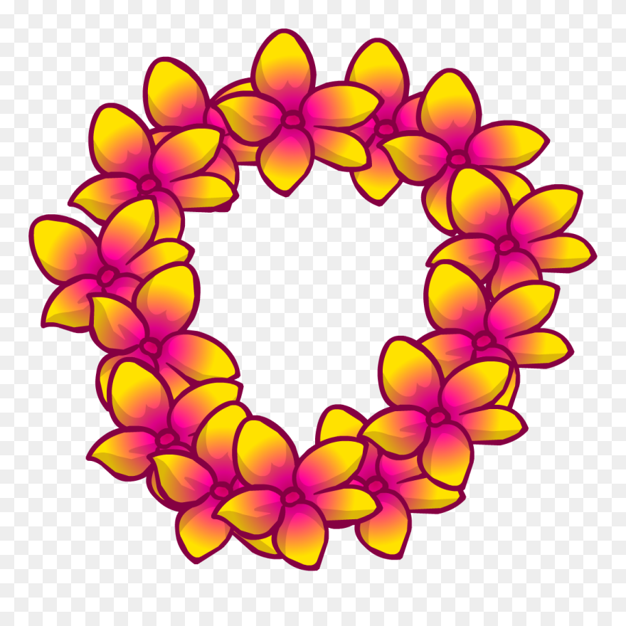 Hawaiian Clipart Lei, Hawaiian Lei Transparent Free - Flower Lei Clip Art - Png Download