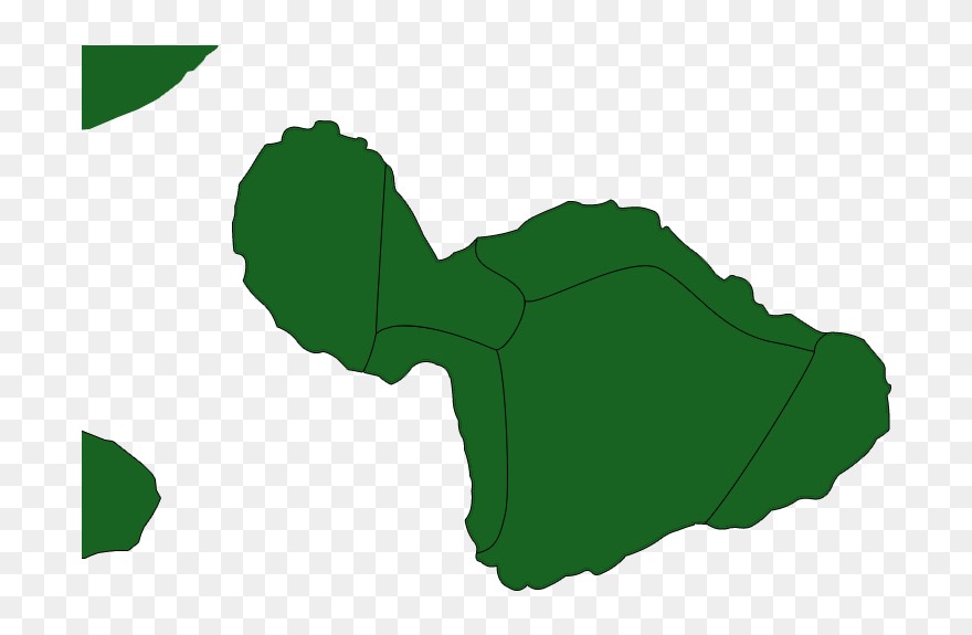 Map Of Maui, Hawaii - Cartoon Maui Island Clipart