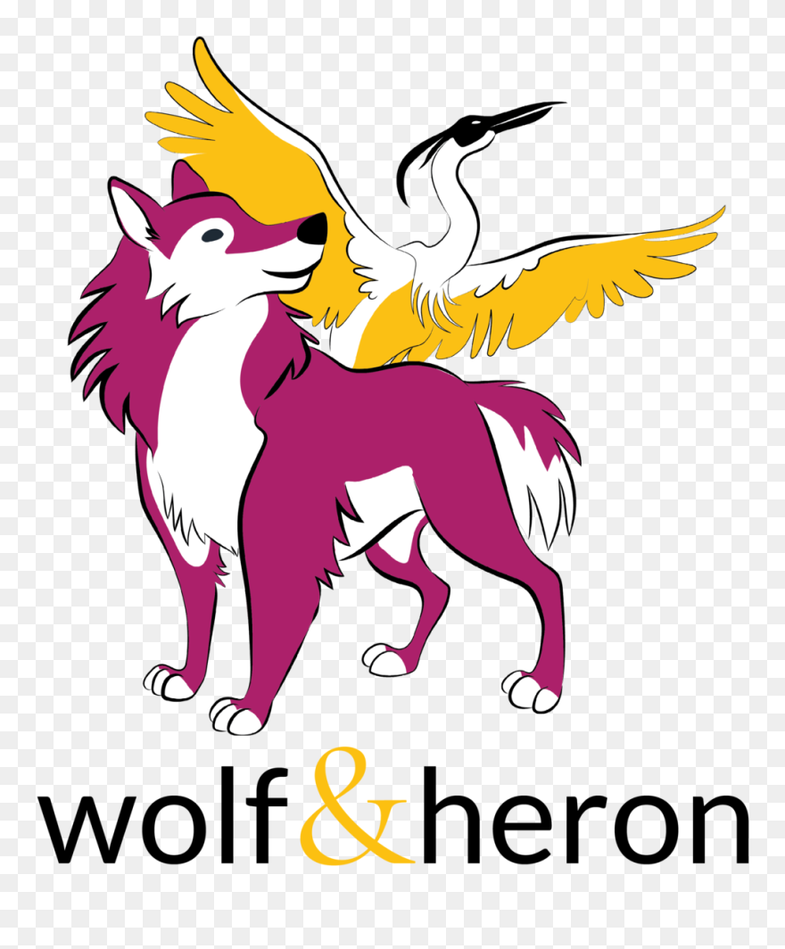 Wolf And The Heron Clipart