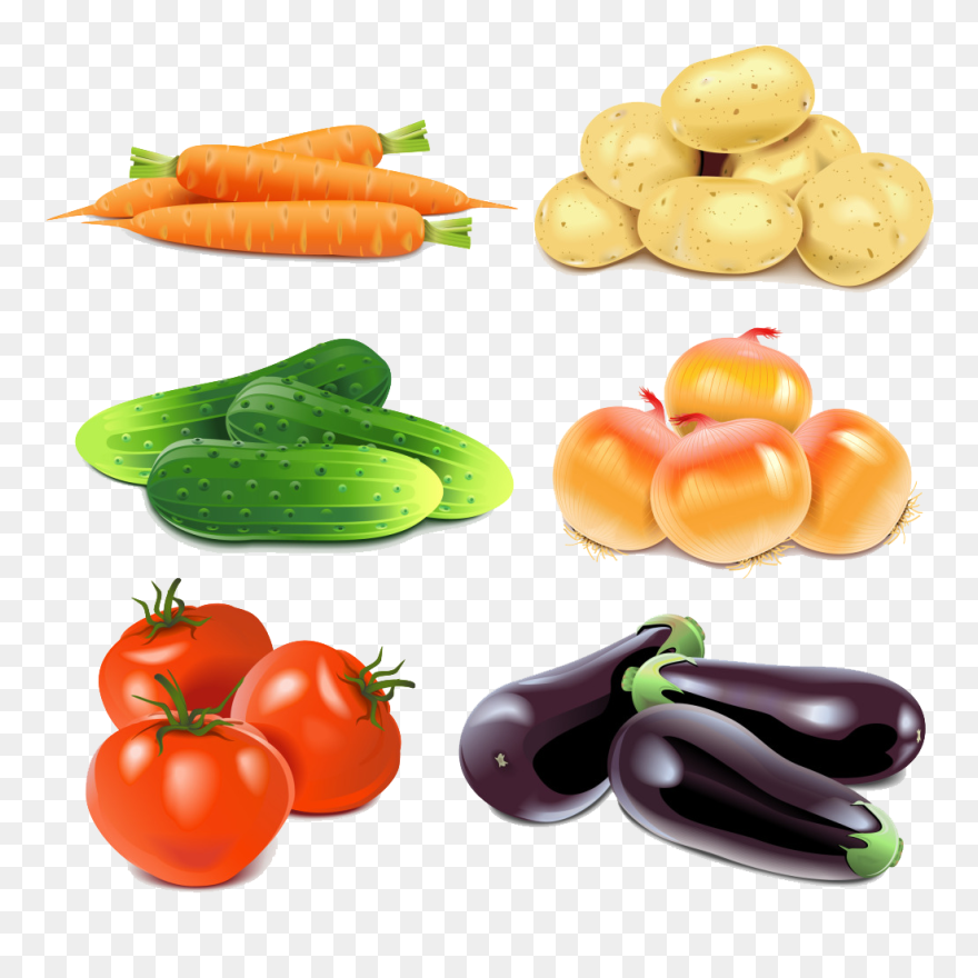 Vegetables Clipart Fresh Produce - 蔬菜 素材 - Png Download