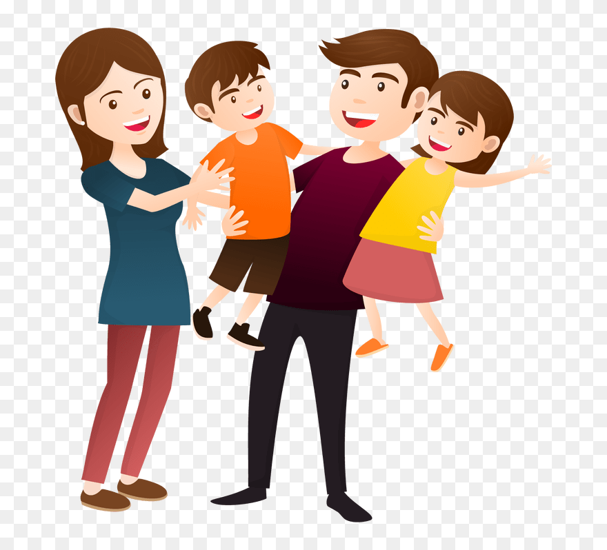 Happy Family Clipart Png Transparent Png