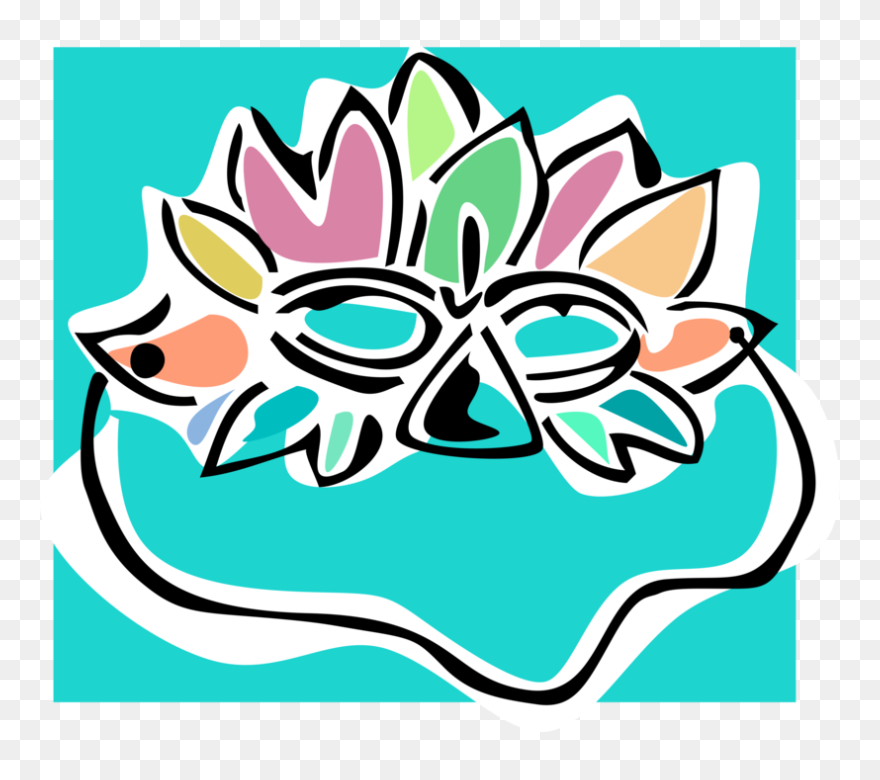 Svg Royalty Free Stock Mardi Gras Ball Mask Image Illustration Clipart