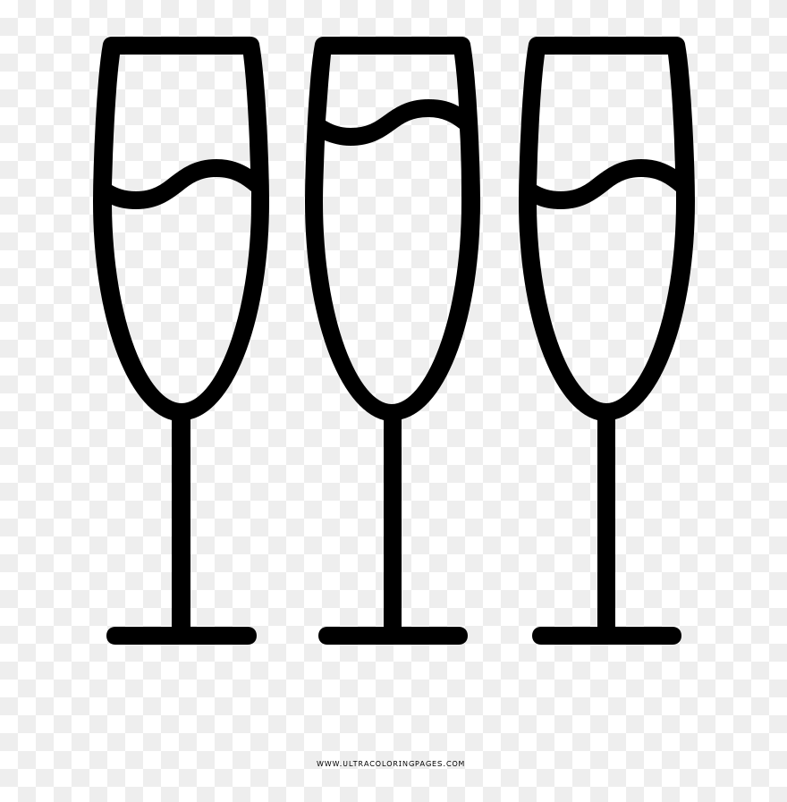 Champagner Ausmalbilder Clipart