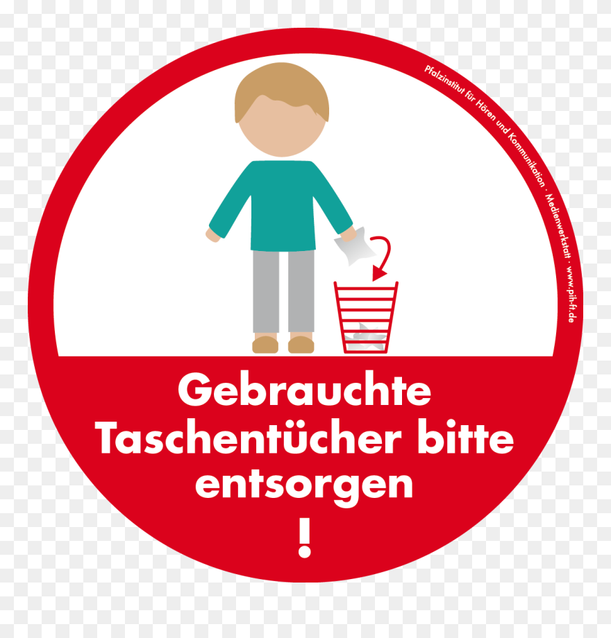 Kostenloses Symbol Schild Warnschild Gebrauchte Taschentuecher Clipart